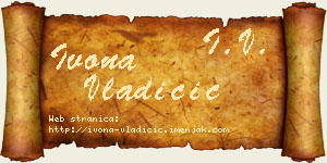 Ivona Vladičić vizit kartica